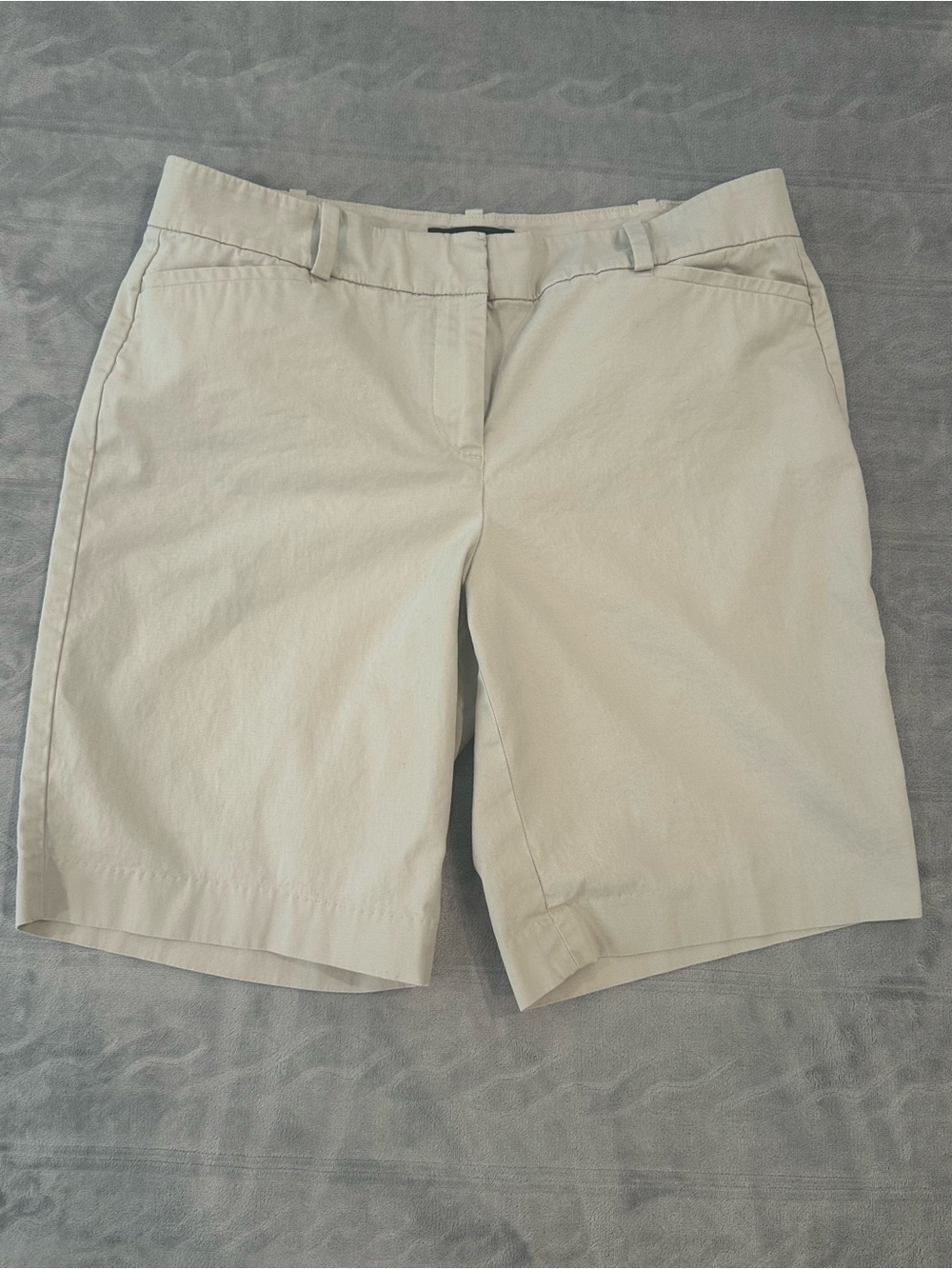 Talbots Women's Khaki Flat-Front Bermuda Shorts